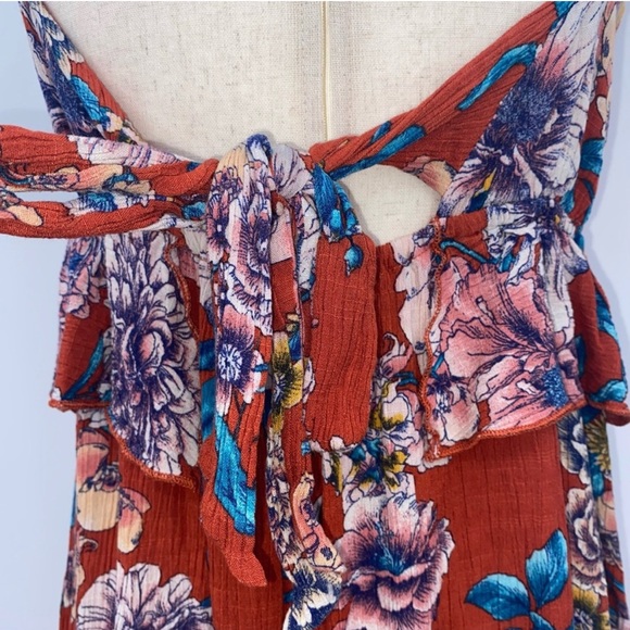Band of Gypsies Boho Desert Rose Floral Mini Dress, Size medium - Picture 9 of 11